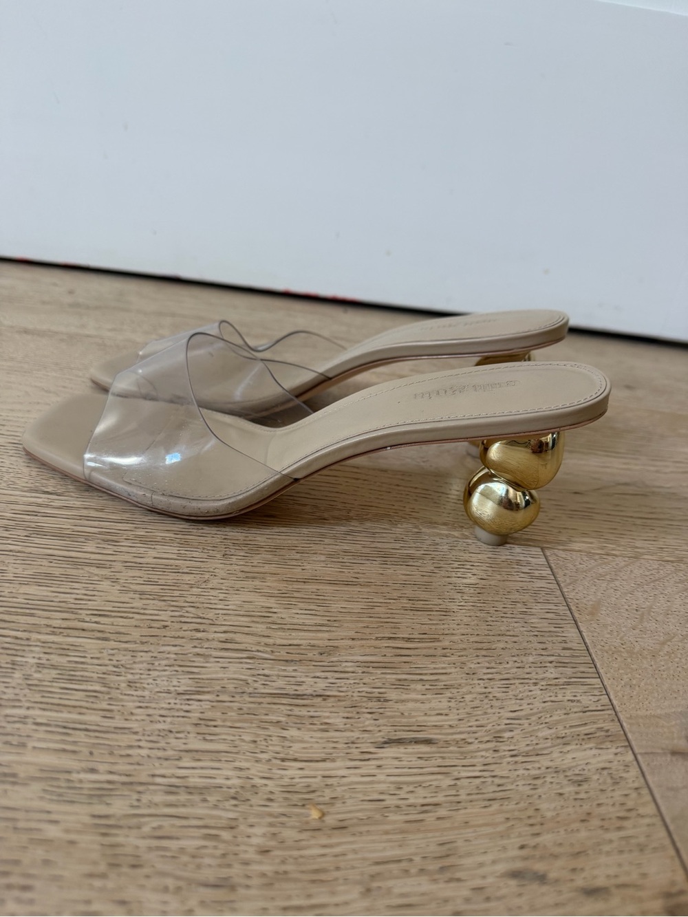 cult gaia Beige Clear Strap Slide Mules - Picture 3 of 5